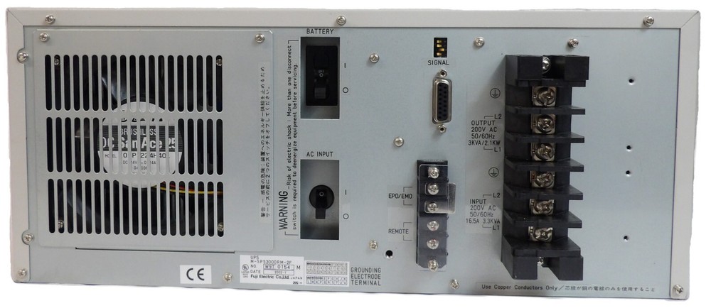 Fuji Electric M-SPS3000RM-2F Uninterruptable Power Supply UPS Working Surplus