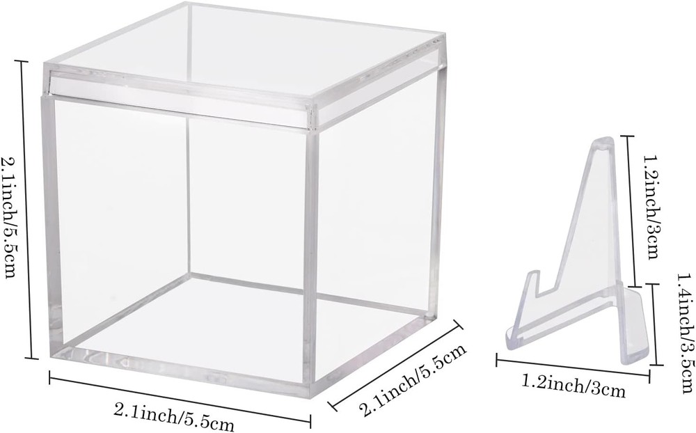 3 Pack Championship Ring Display Case Clear Acrylic Mini