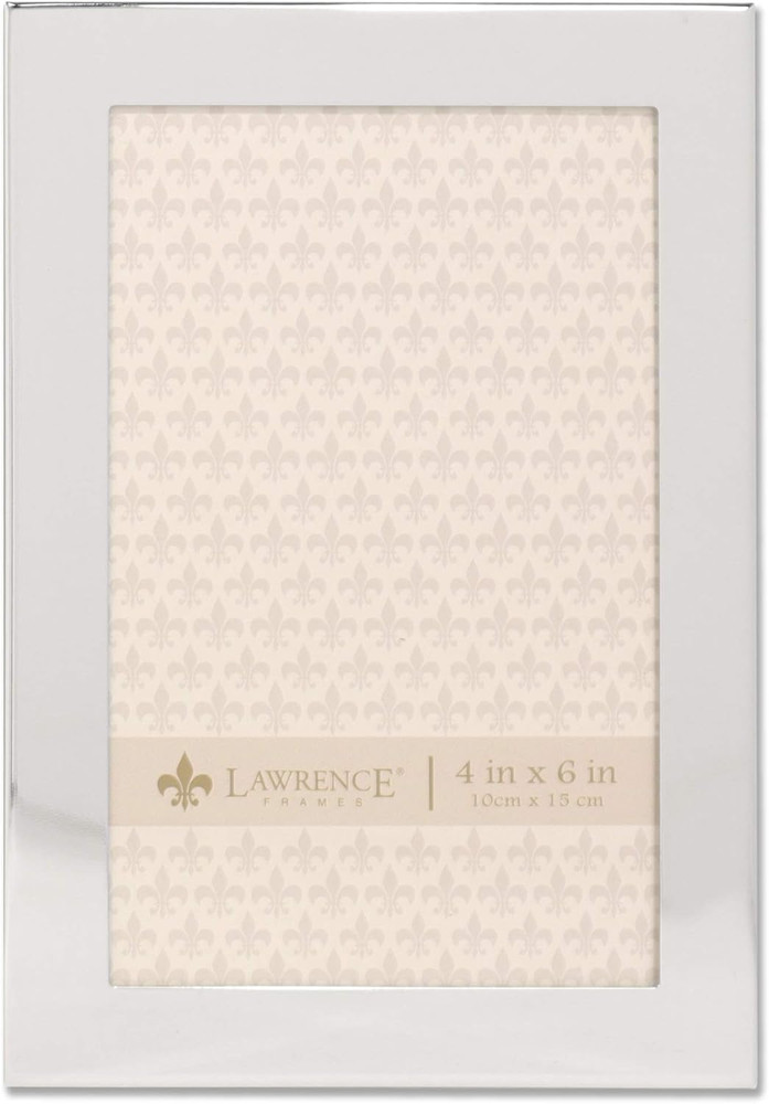 4X6 Flat Silver Metal Picture Frame
