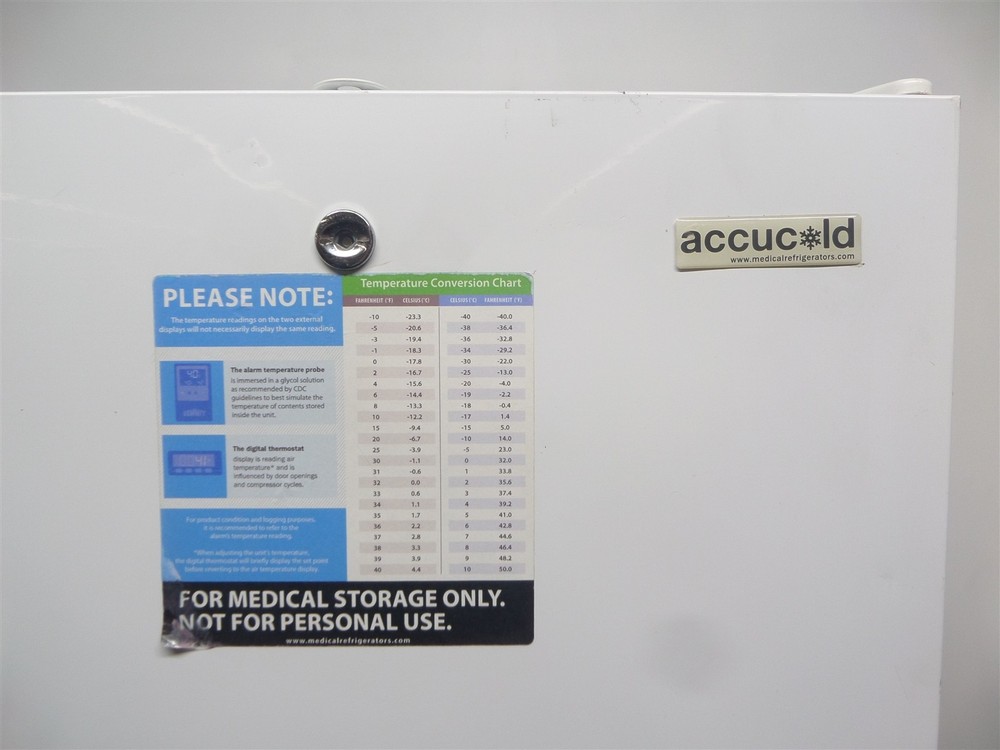 Accucold FF511LBIVAC Undercounter Refrigerator 2°C - 8°C