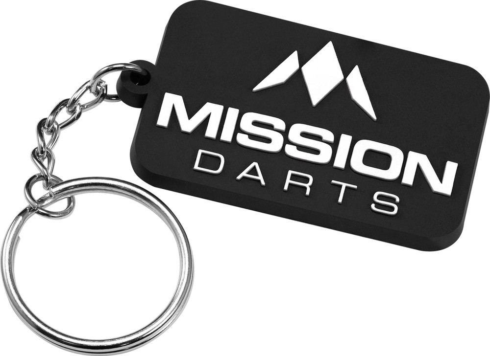 Mission Logo Keyring - Soft PVC Feel - White