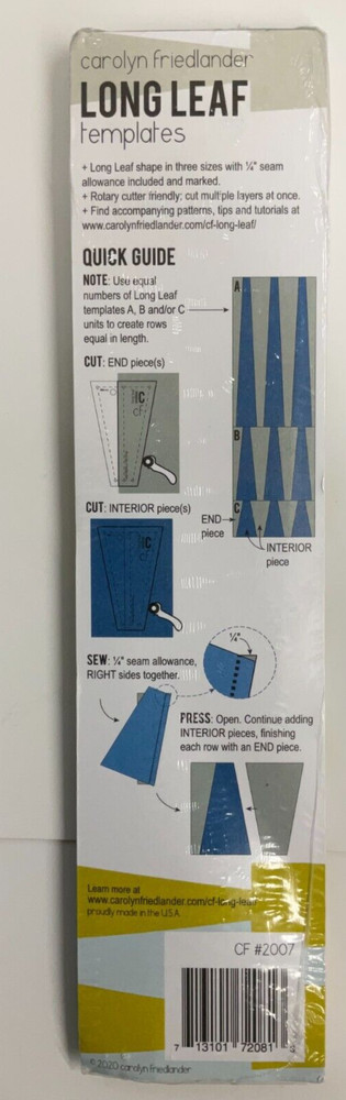CAROLYN FRIEDLANDER #CF2007 LONG LEAF TEMPLATES - 3 SIZES