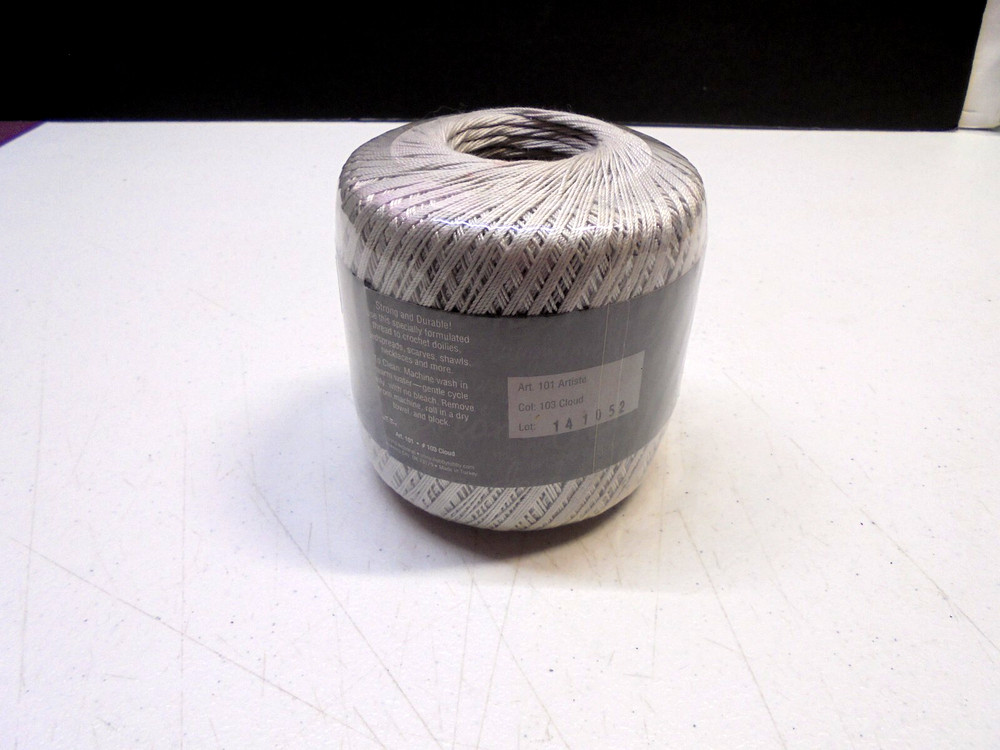 Mercerized Egyptian Cotton Crochet Thread Silver Gray Cloud