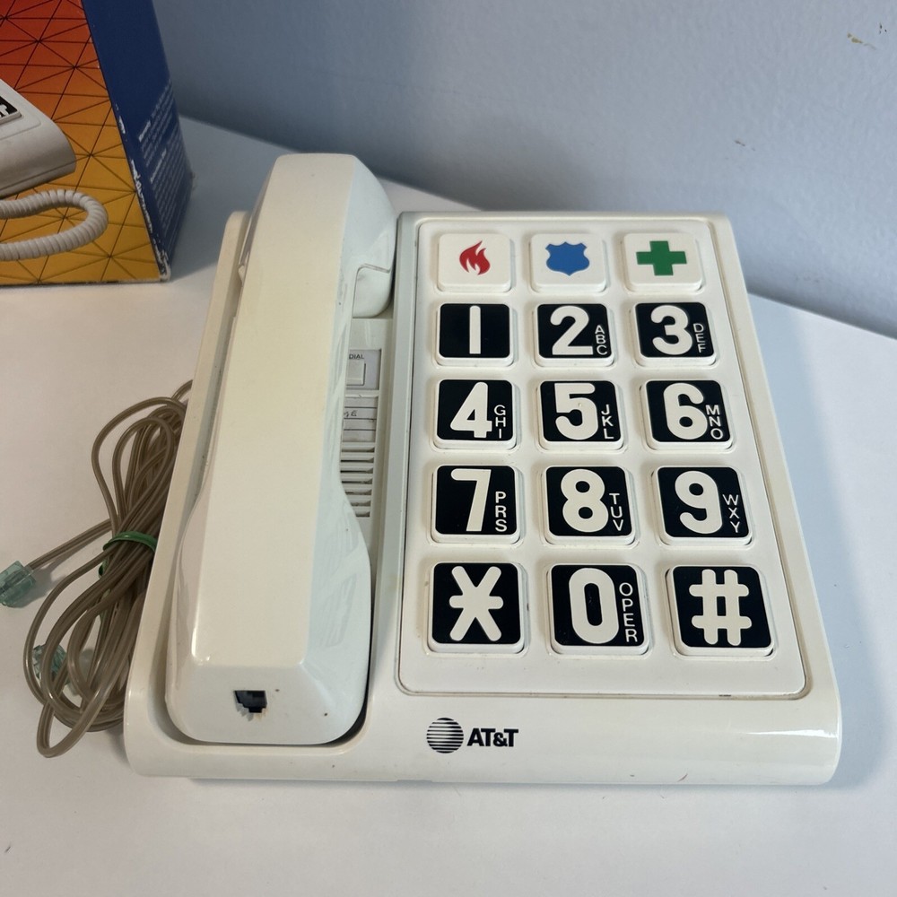 Big Button Plus Telephone AT&T Phone With Cord One Touch Dialing