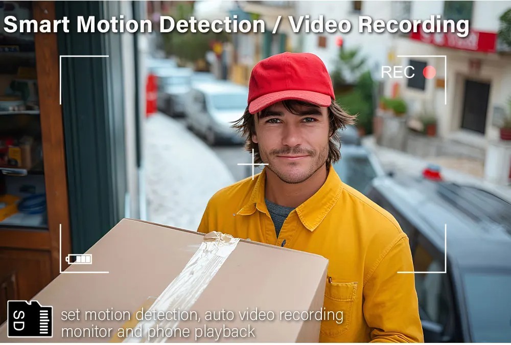 10-Inch Touchscreen Smart Video Intercom for 2 Units – with Motion Detection,