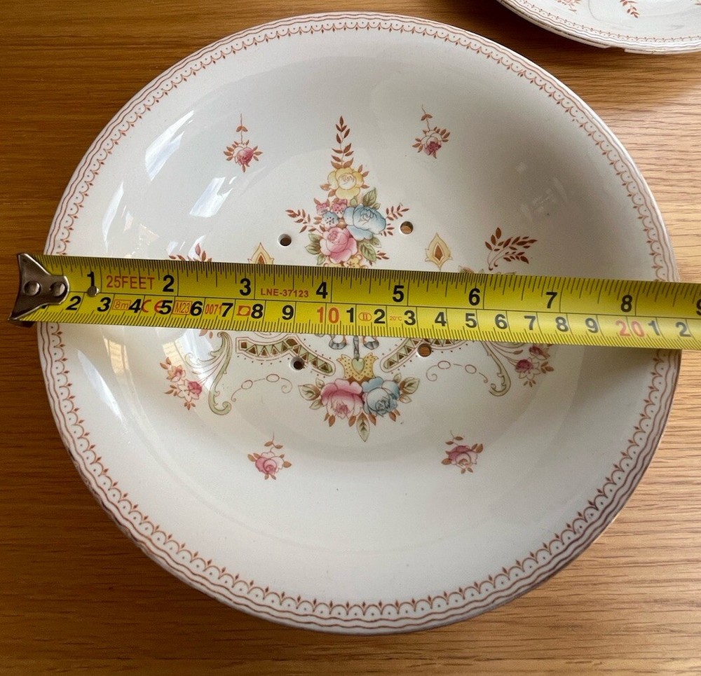 Antique Crown Devon Fieldings salad Water Drainer, Perth Pattern, Base Damage