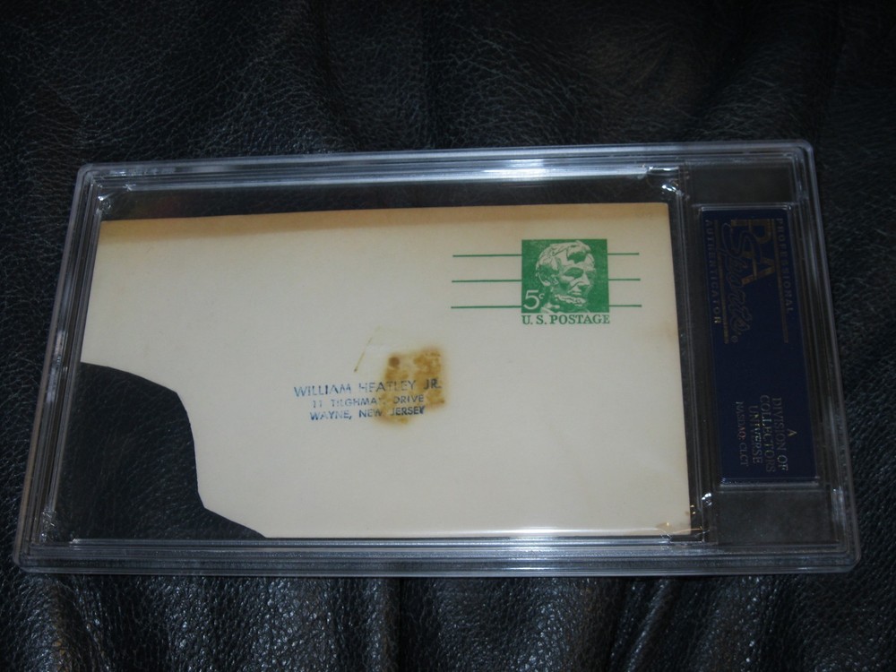 Joe Torre Autographed Cut PSA Cert Encapsulated