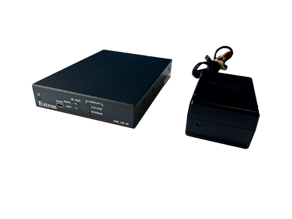 EXTRON HAE 100 4K  AUDIO DE-EMBEDDER W/ POWER SUPPLY.