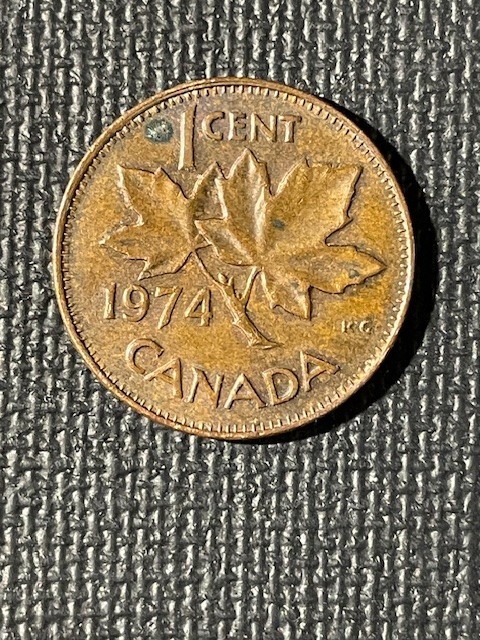 1974 Canada One Cent Elizabeth II Coin - 044