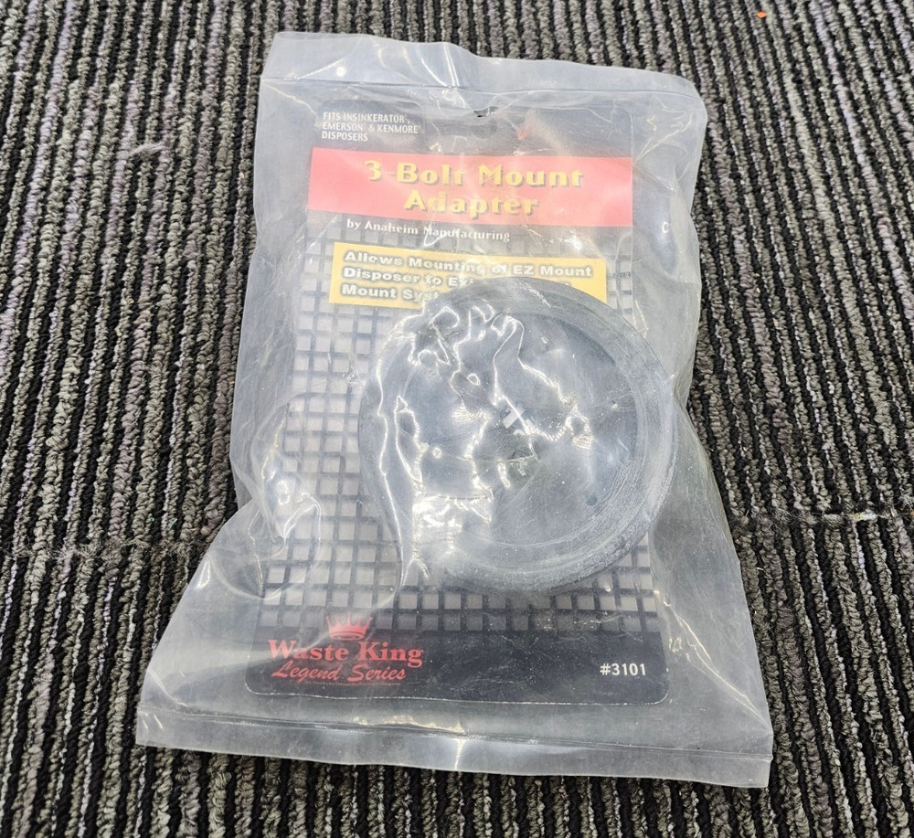 (QTY 2) Waste King 3101 3 Bolt Mount Adapter Splash Guard Mount System EZ Black