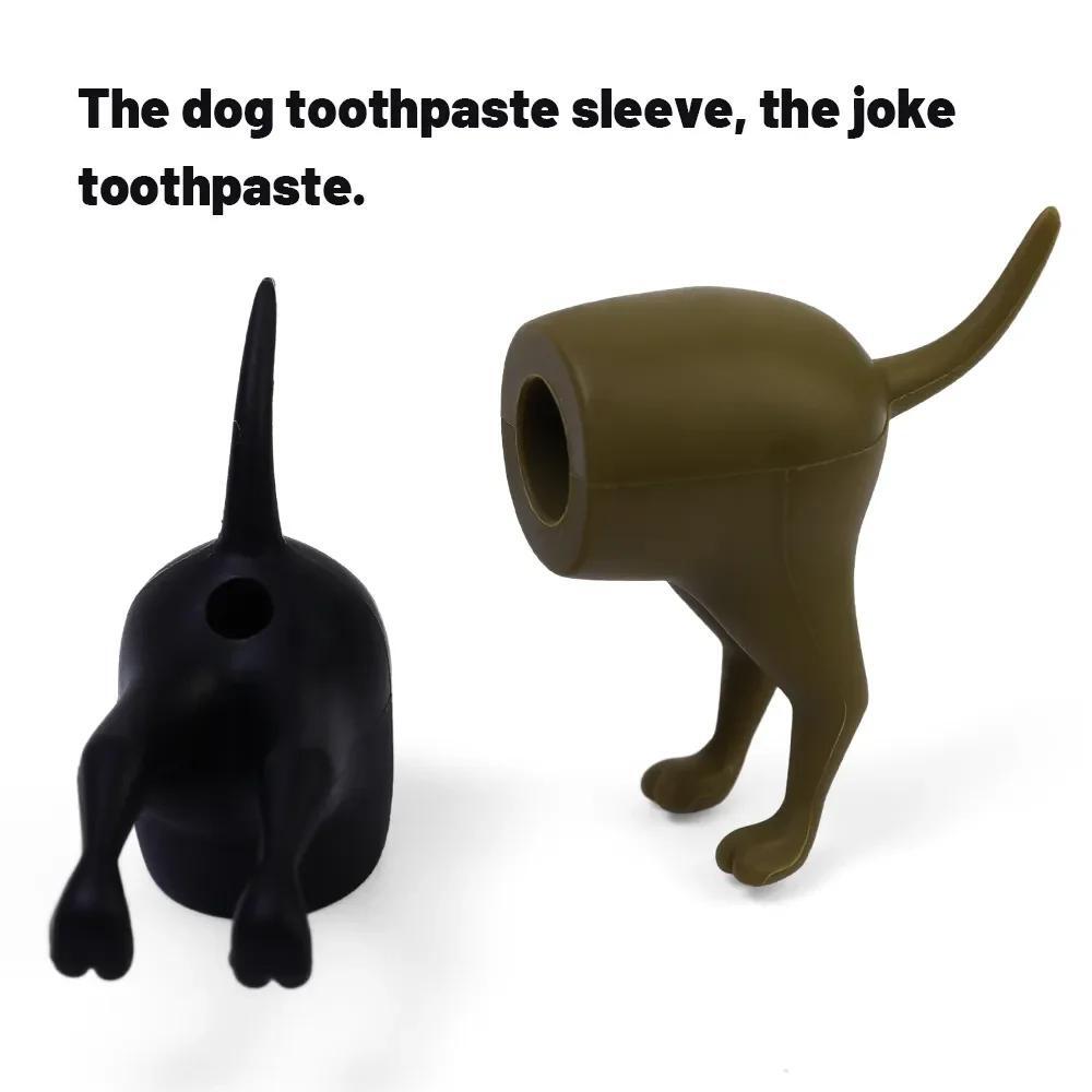 3x Pooping Dog Butt Toothpaste Toppers Toothpaste Squeezer Toothpaste Cover Caps