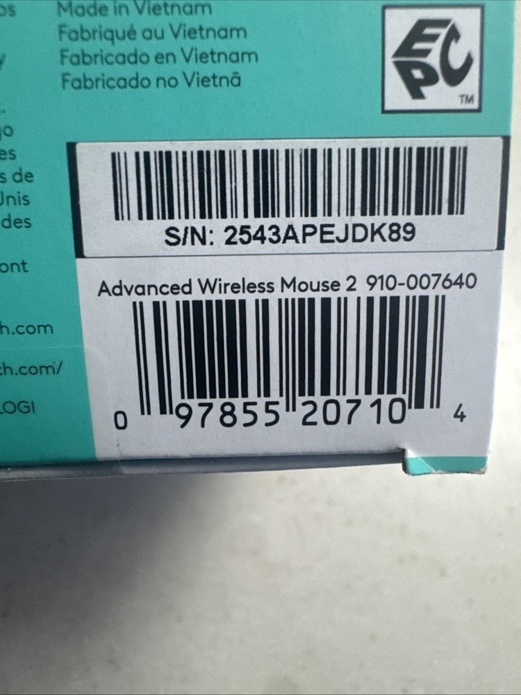 Logitech Advanced Wireless Mouse 2 Silent Touch Wireless Bluetooth