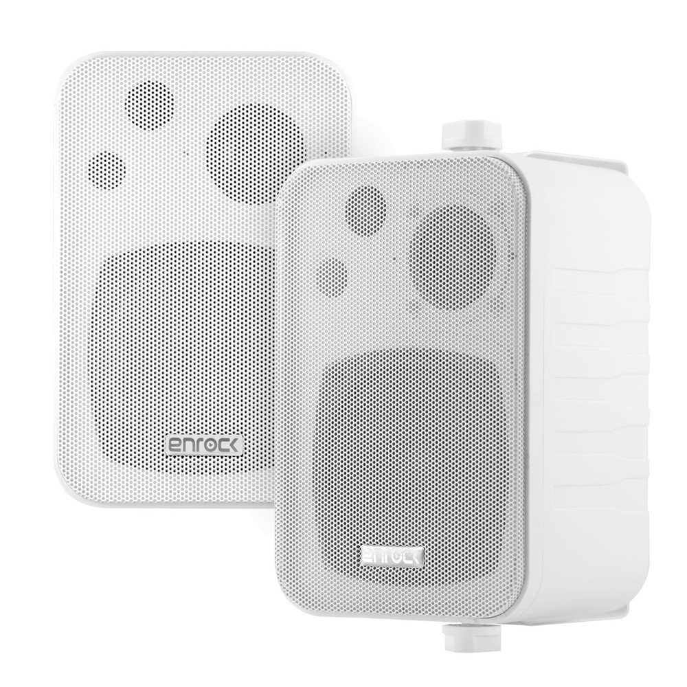 Pyle Bluetooth Karaoke Echo Receiver,2x 4" 30W Max White Box-Speakers + Mic