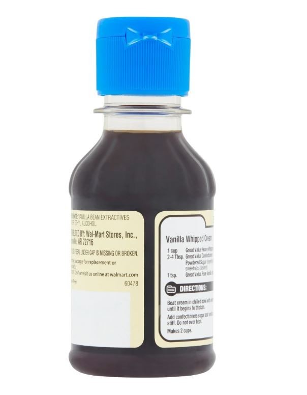 Great Value Pure Vanilla Extract, 4 fl oz