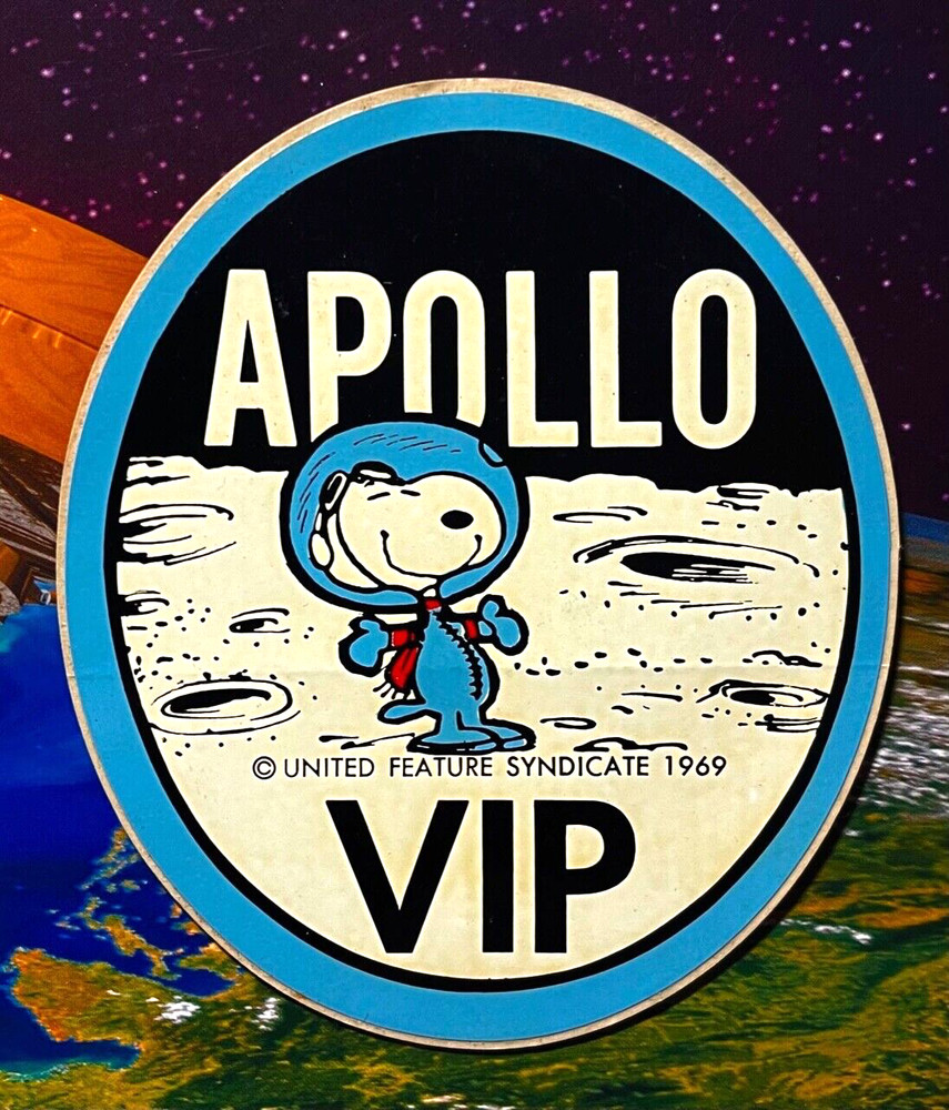 SNOOPY APOLLO VIP ORIGINAL VITACHROME NASA DECAL  STICKER