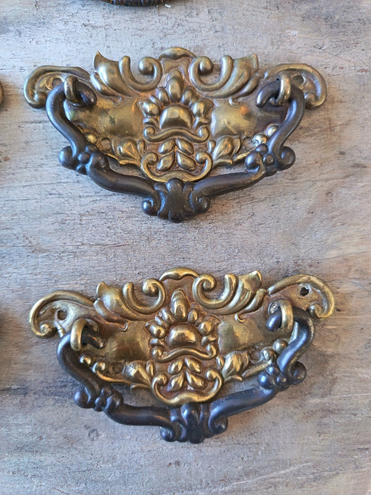 Antique Brass Drawer Handles Pulls Set