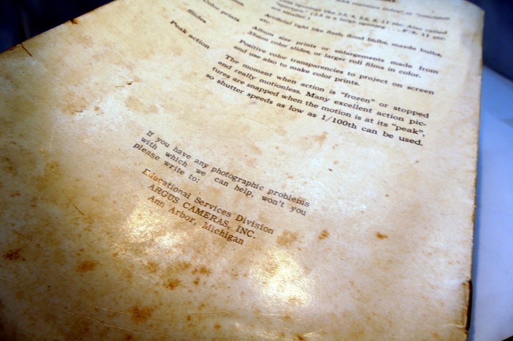 Argus C Cameras Flash Instruction Manual User Guide Book