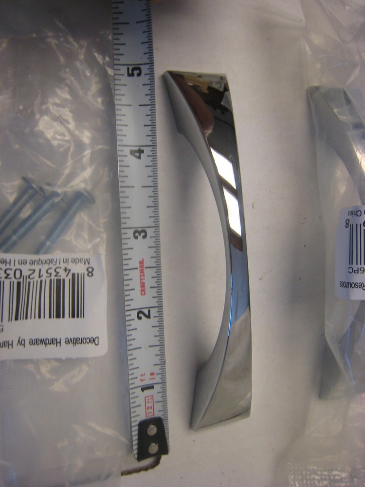 3 Polished Chrome Door/Drawer Pulls Hardware Resources 525-96PC 3-3/4" C-C