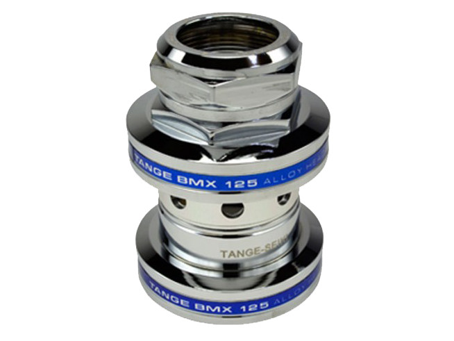 TANGE MX-125 BMX Chrome Threaded Headset Blue