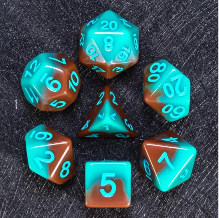 Mystic Java Mint Dice Set | Poly RPG DnD Dungeons Dragons AD&D Pathfinder d20