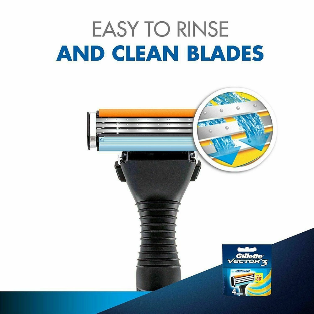 Gillette Vector3 Blades ft Sensor 3 Razor Replacement Refill Cartridge Shaver