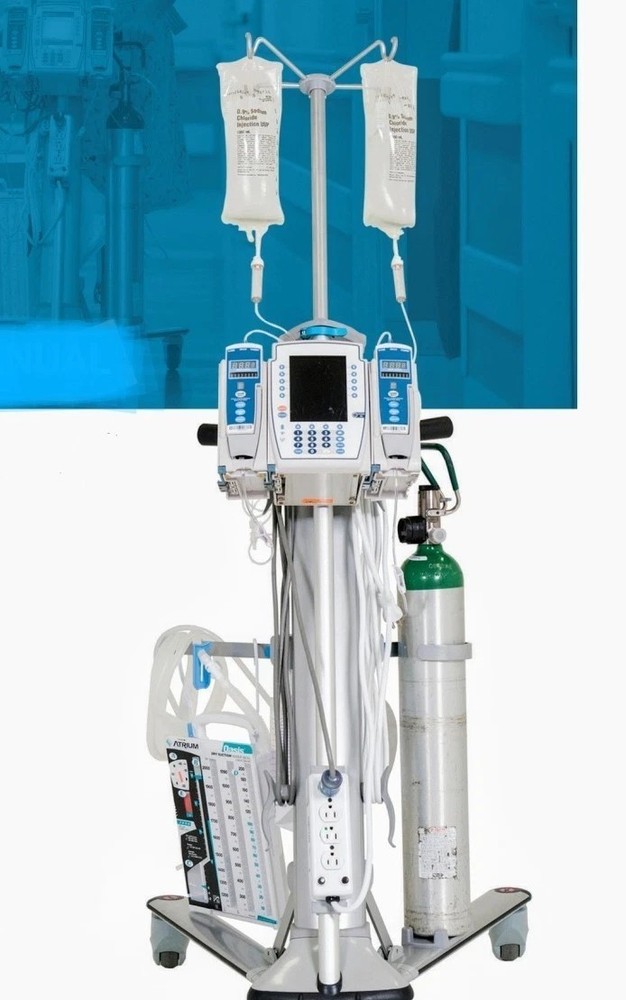 Firefly Medical IVEA 500A Mobile Ambulation Patient Cart Missing Front Wheels.
