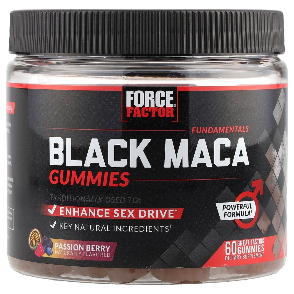 Fundamentals, Black Maca Gummies, Passion Berry, 60 Gummies