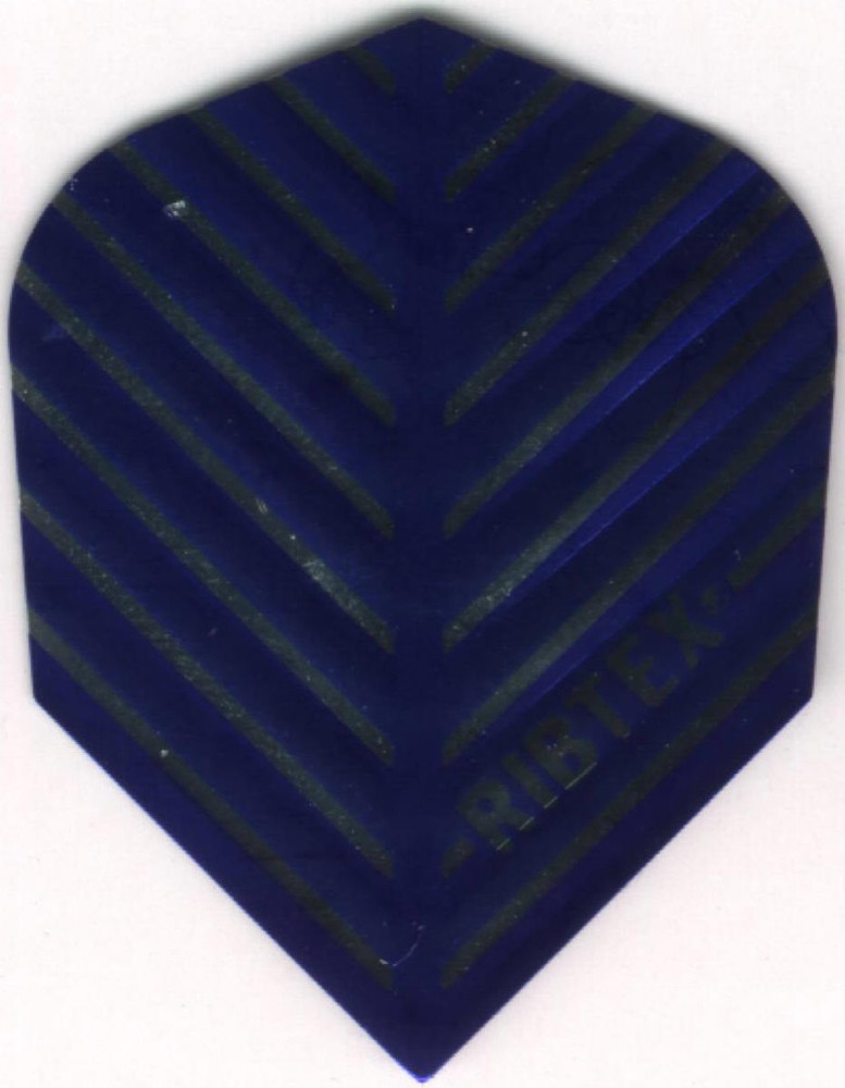 Blue/Silver Ribtex Dart Flights: 3 per set