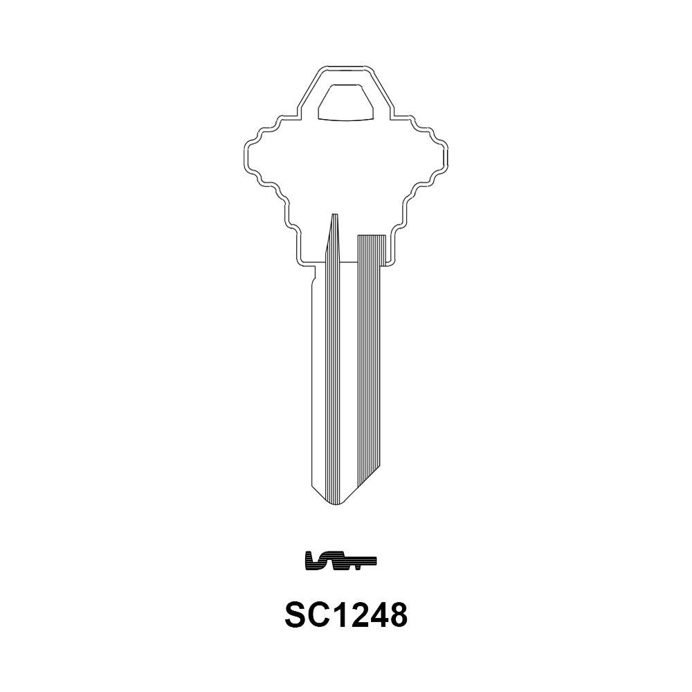 SC1248 Key Blank 6-PIN Brass