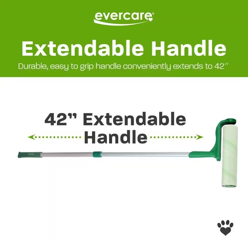 Evercare Pet Mega Roller with Extendable handle & 25-Sheets