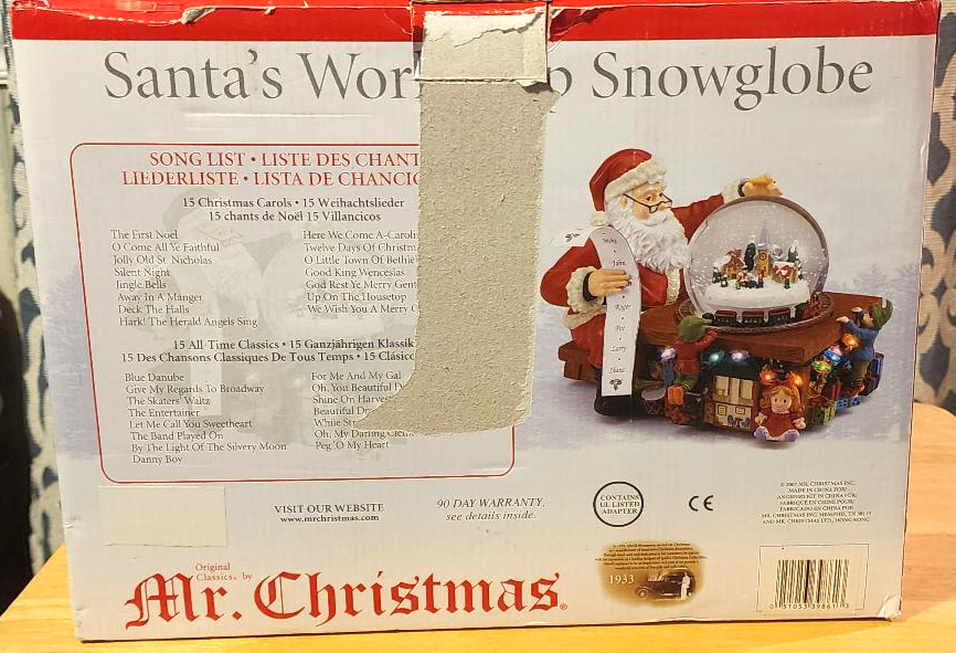 Mr. Christmas Santa's Workshop Snowglobe