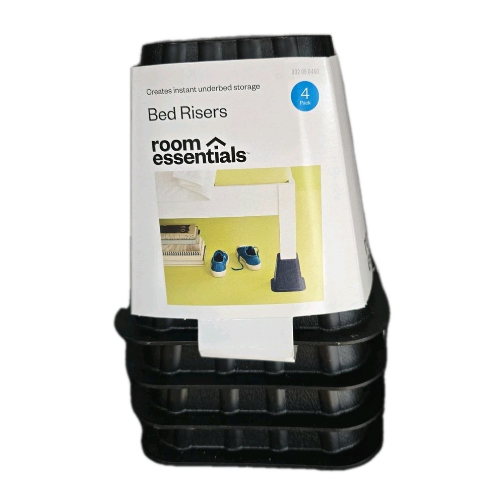 4pk Bed Risers Espresso