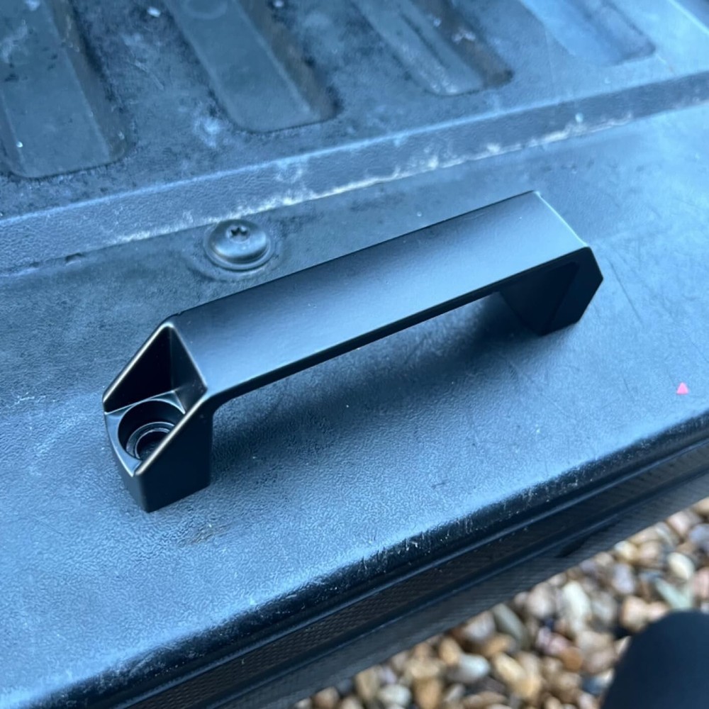 2-Pack Black Aluminium Alloy Handle Rectangular Industrial Pull Handle for 30 Se