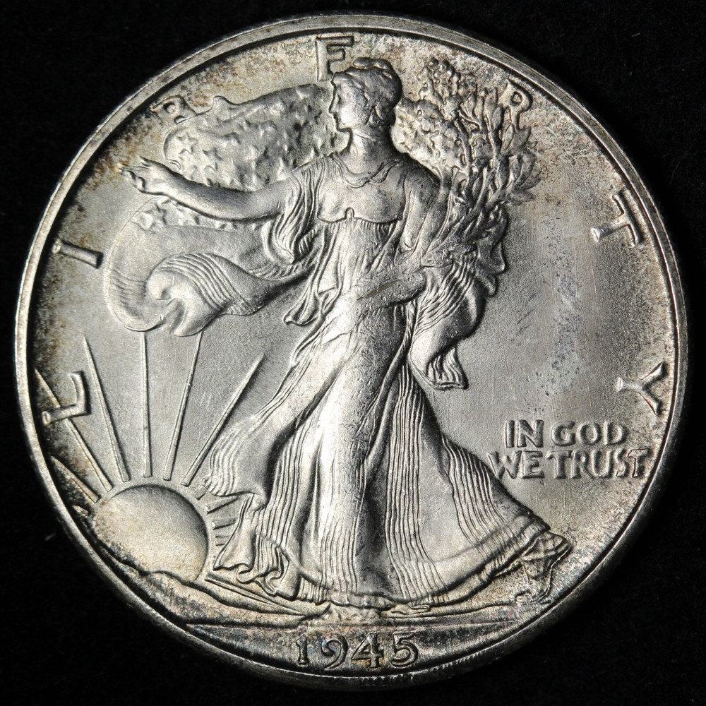1945-S Walking Liberty Silver Half Dollar GEM BU *UNCIRCULATED* MS E308 SEB