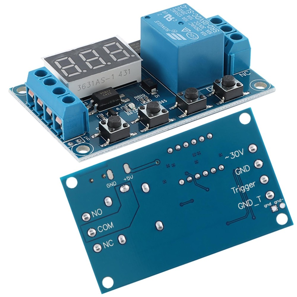 DC 6-30V Timer Relay with LCD Display, 1 Channel Delay Controller Module, Typ...