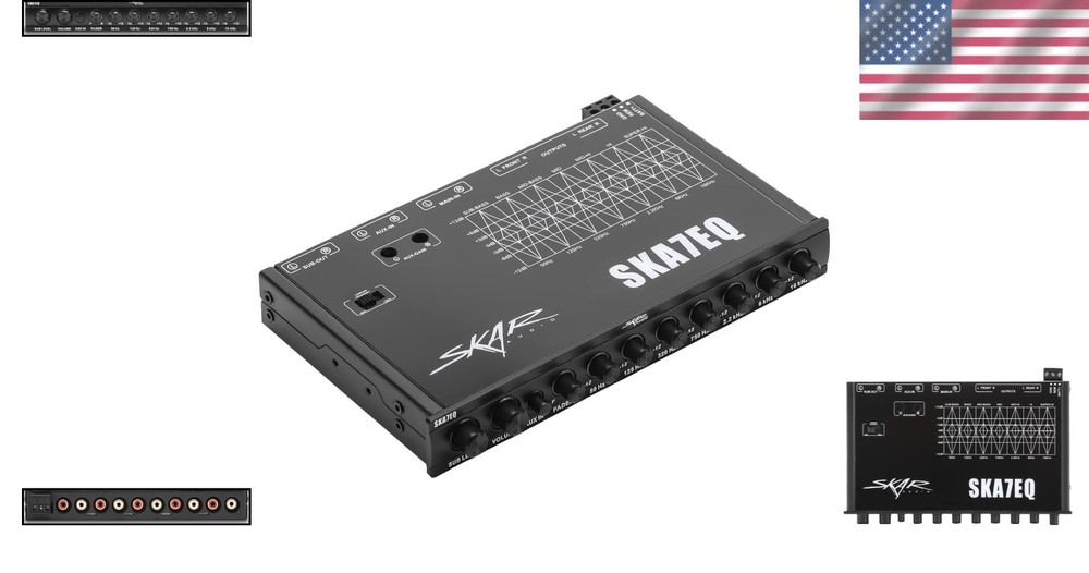 Compact 1/2 DIN 7-Band Pre-Amp Equalizer - Elevate Your Car Audio Experience