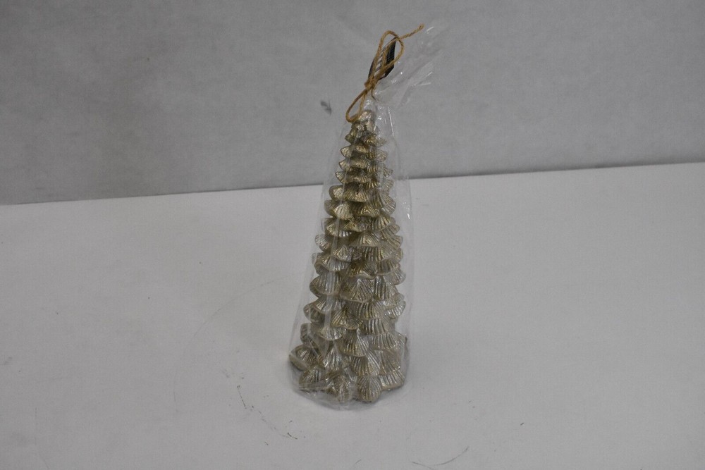 One Hundreds Eighty Degree Golden Pine Cone Candle 5.75"
