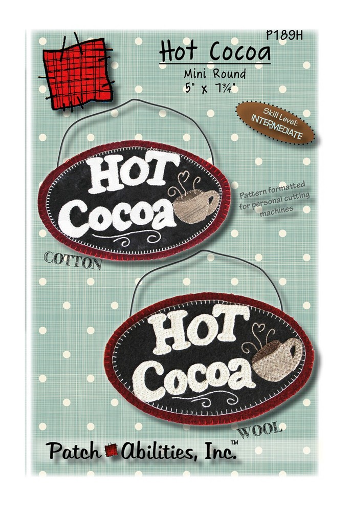 Patch Abilities Hot Cocoa Mini Round Pattern With Hanger P189H