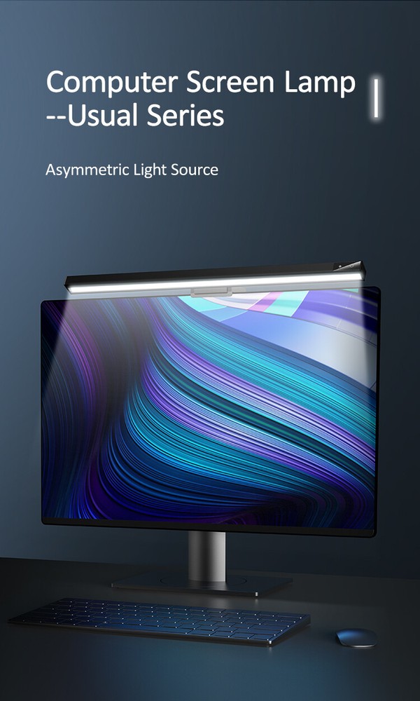 LED USB Smart Computer Screen Bar Light Dimmable Adjustable Reading Desk Lamp