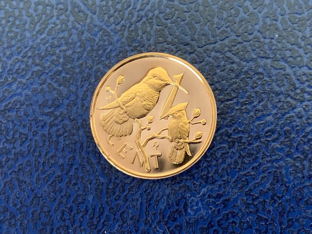 1976 British Virgin Islands 1 Cent proof coin-Ex. mint set-UNC
