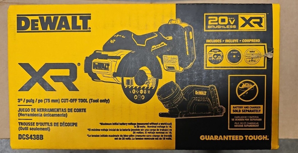 DEWALT DCS438B 20V MAX XR 3" Brushless Cordless Compact Cut Off Tool -Bare Tool