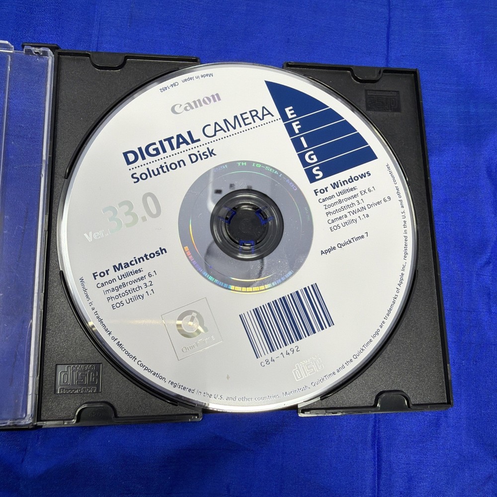 Canon Digital Camera Solution Disk 33.0 For Macintosh and Windows
