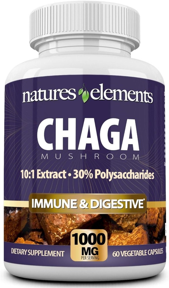 s Elements Chaga Mushroom – 10:1 Standardized Extract %
