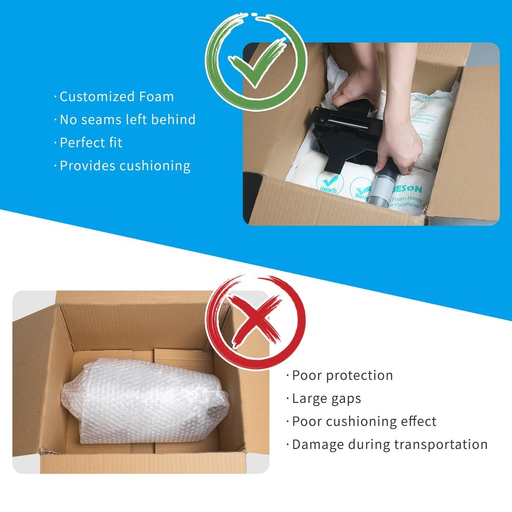 Expanding Foam Packaging Packing for PC, #80-4 Pack, white