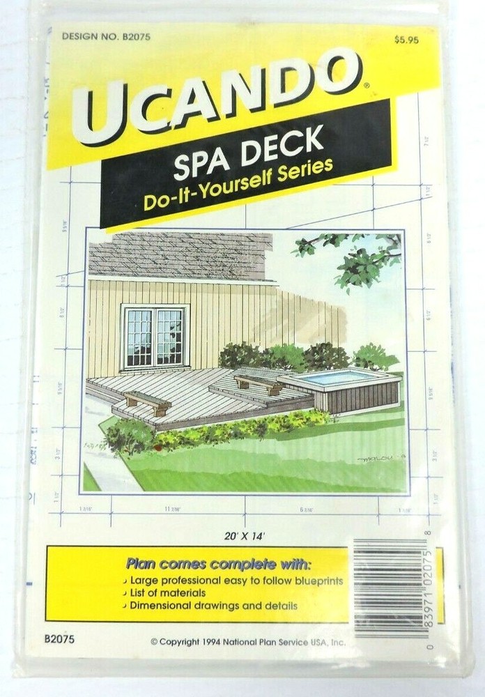 Ucando Spa Deck Do It Yourself Blueprints Designs Instructions B2075 Plans