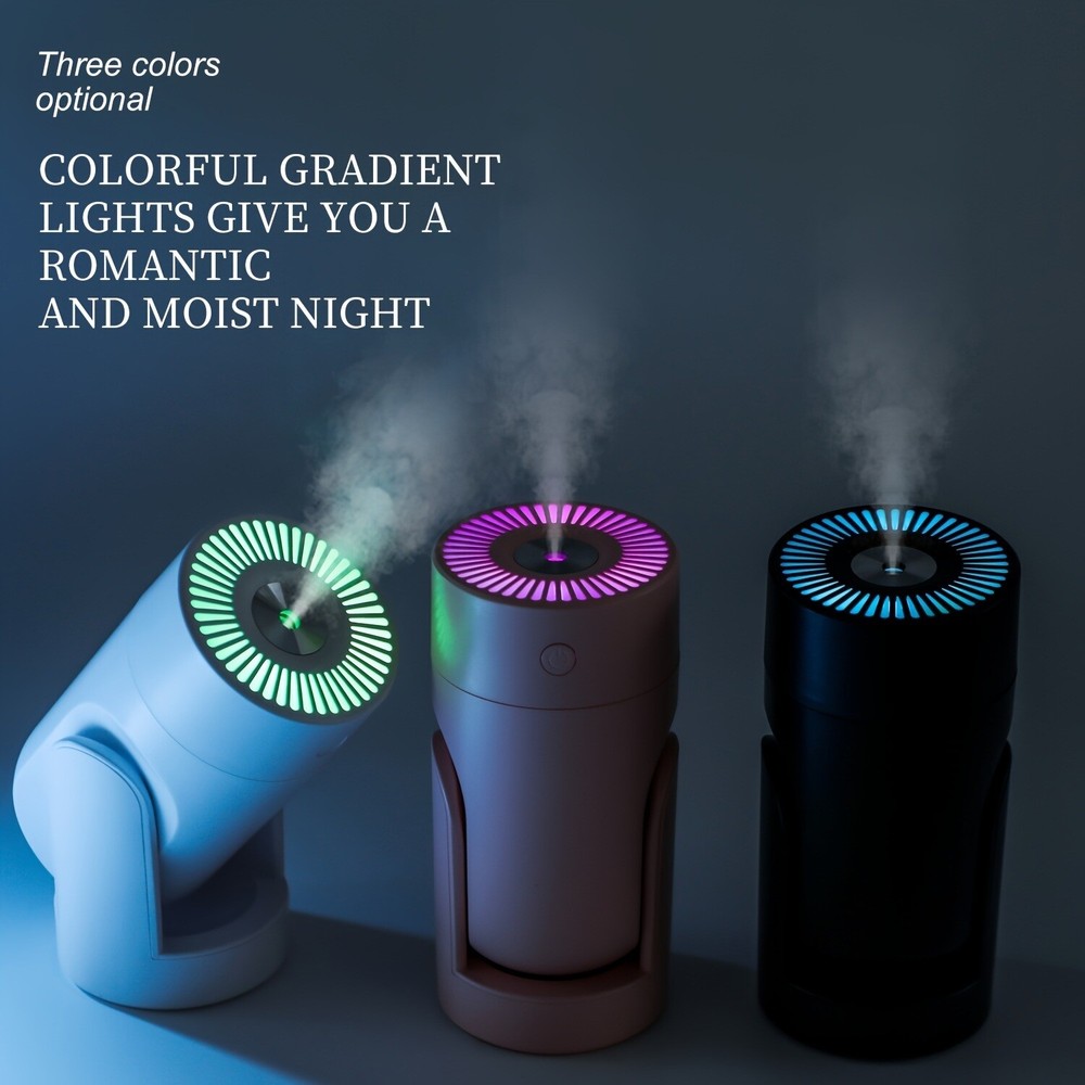 Desktop Mini Humidifier; Small Desktop Cool Mini Humidifier With Colored Night L