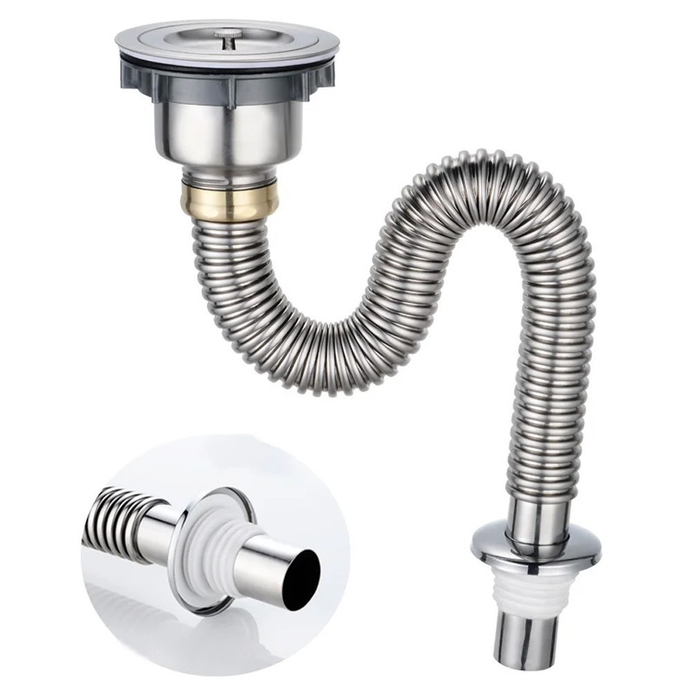 Effortless Maintenance Stainless Steel Sink Stopper and Drain Pipe Kit