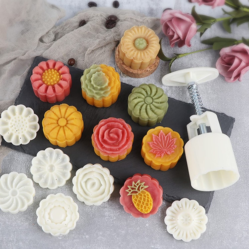 14 PCS Bath Bomb Mold Set Includes 2pcs Bath Bombs Press and 12pcs Different ...