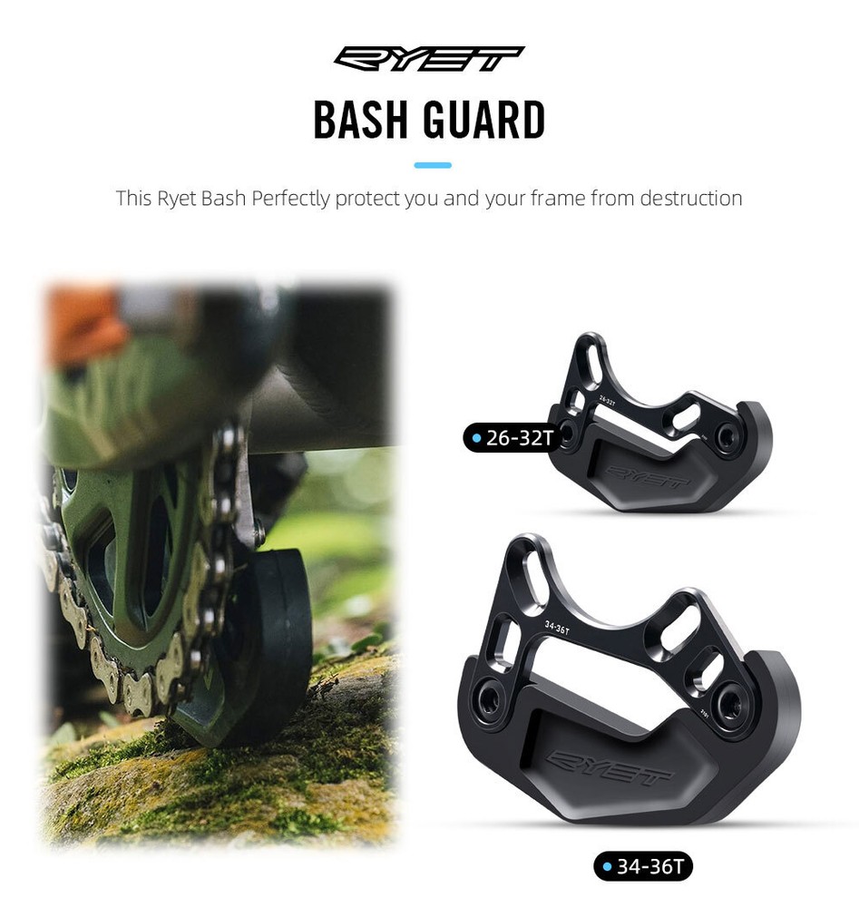MTB BASH GUARD Bicycle Chain Guide Stabilizer 26-32T 34-36T Chainring Protector