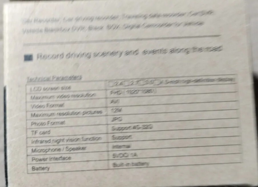 Dash Camera HD driving recorder